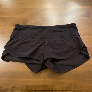 Lululemon black speed (?) shorts size 8!